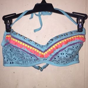 Blue bathing suit top